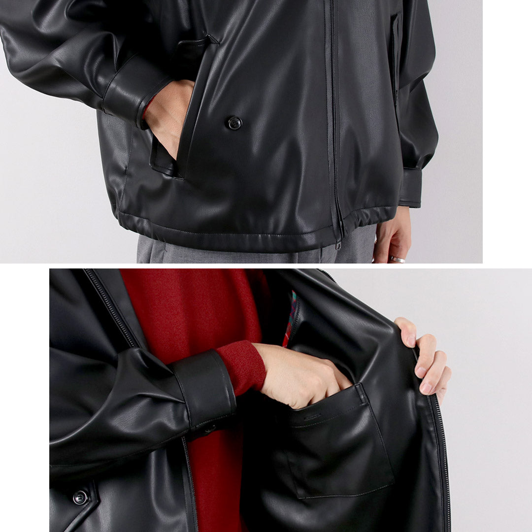 BARACUTA / G4 Box Jacket Faux Leather