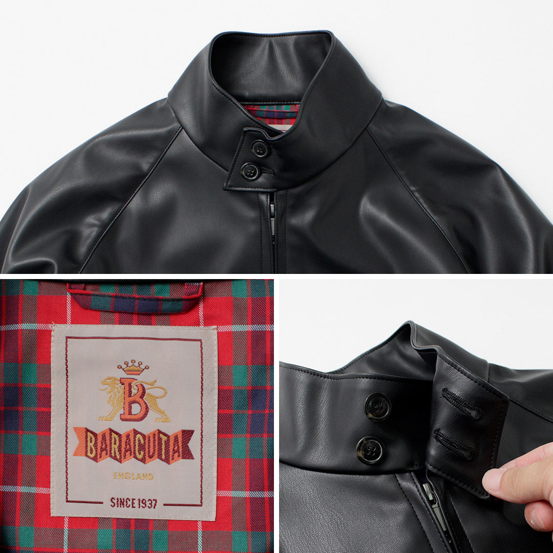 BARACUTA / G4 Box Jacket Faux Leather