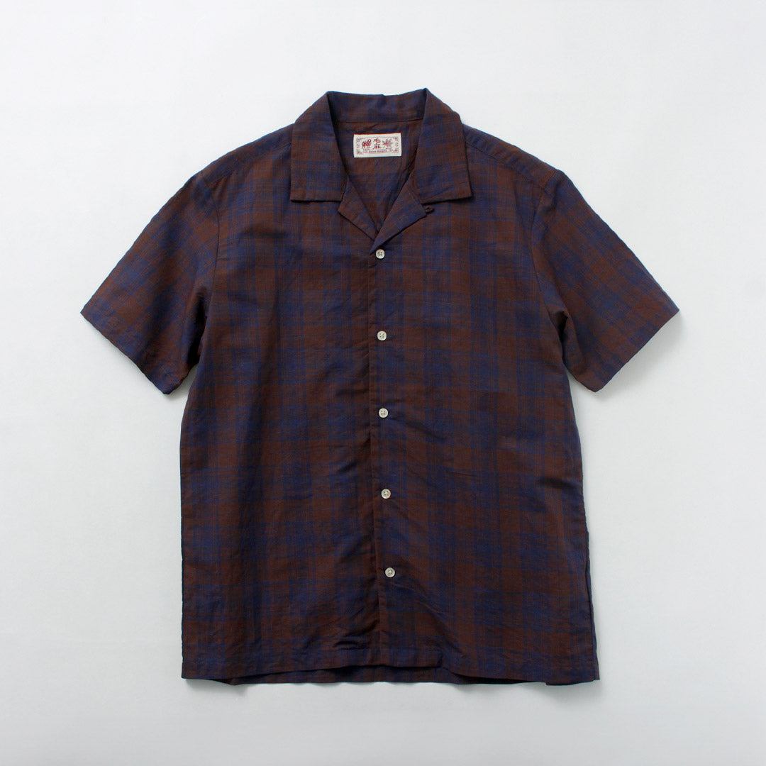 KEMA DESIGNS / Open Collar Short Sleeve Shirt