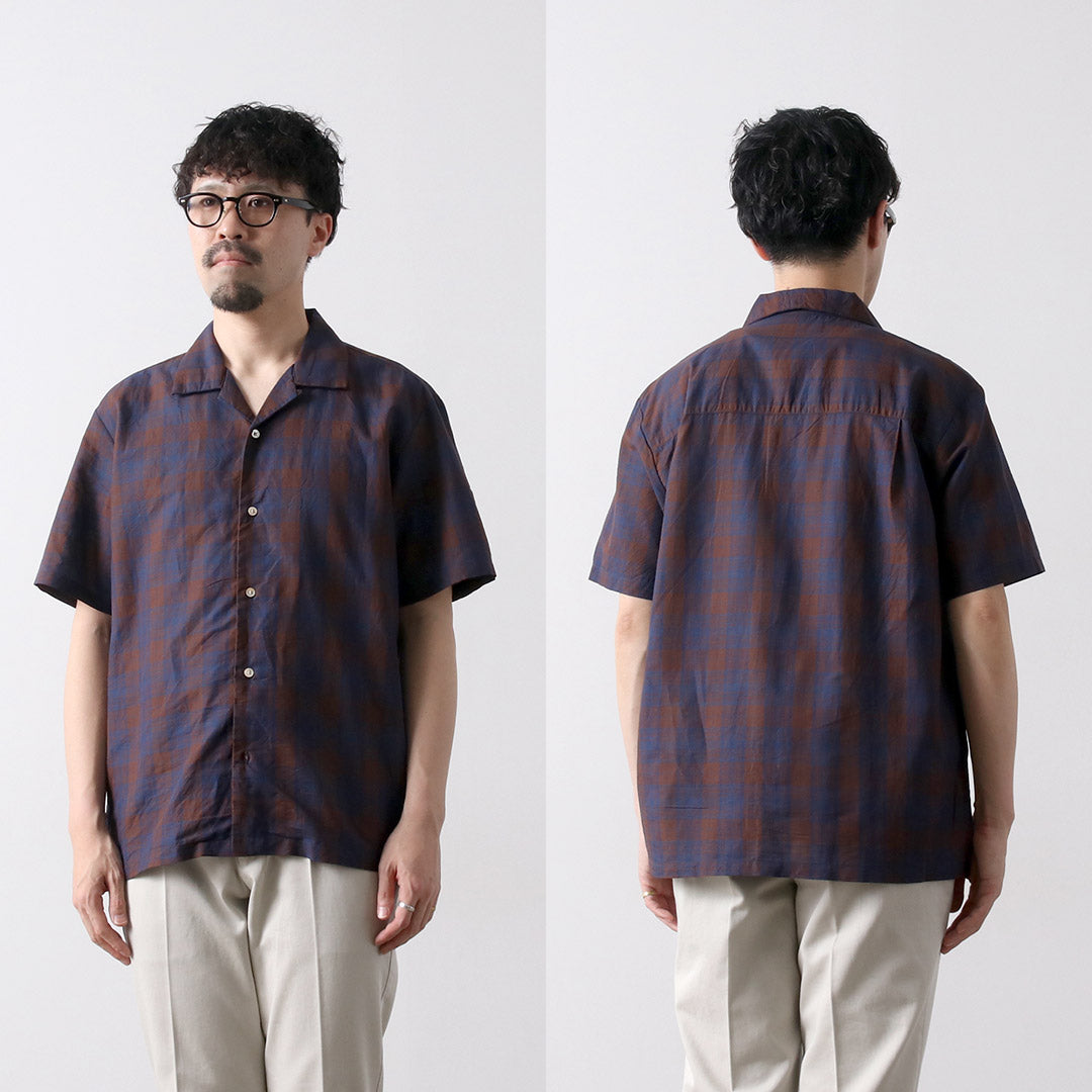 KEMA DESIGNS / Open Collar Short Sleeve Shirt