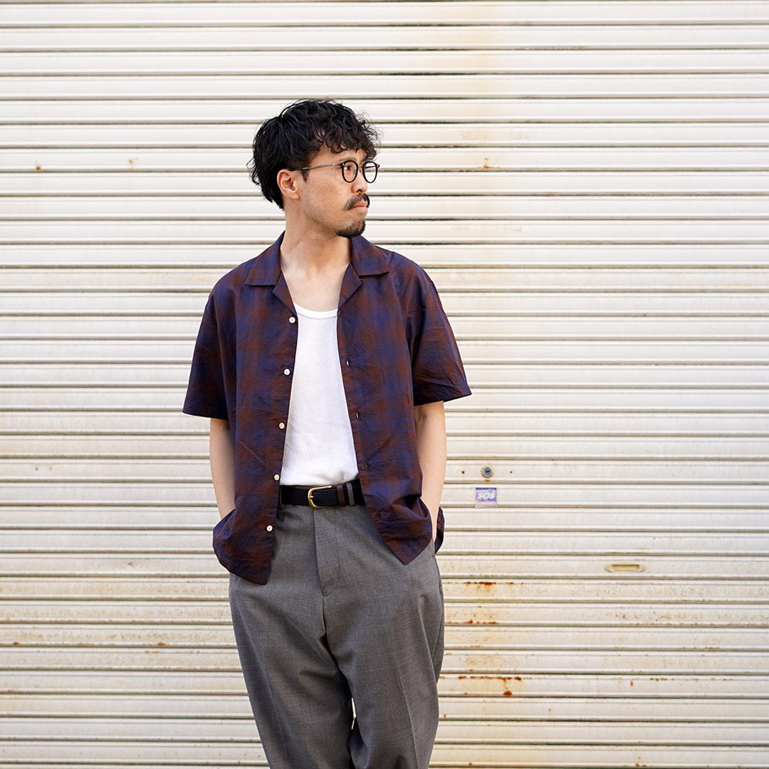 KEMA DESIGNS / Open Collar Short Sleeve Shirt