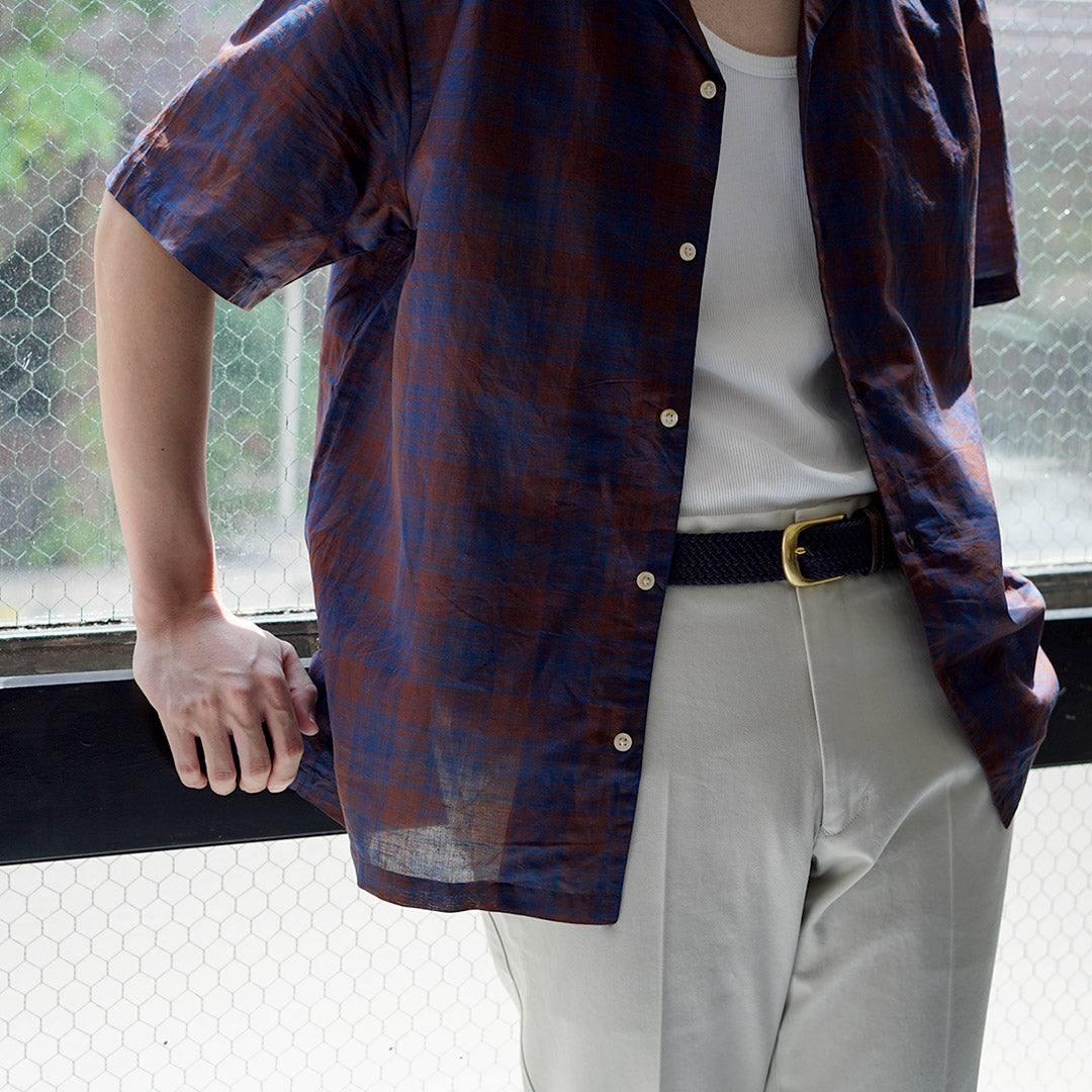 KEMA DESIGNS / Open Collar Short Sleeve Shirt