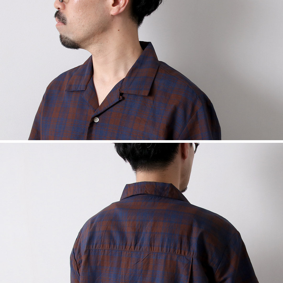 KEMA DESIGNS / Open Collar Short Sleeve Shirt