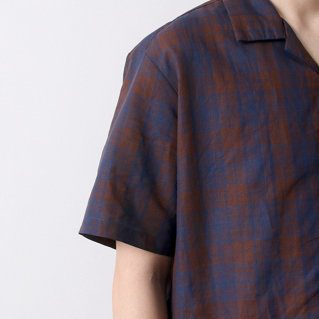 KEMA DESIGNS / Open Collar Short Sleeve Shirt