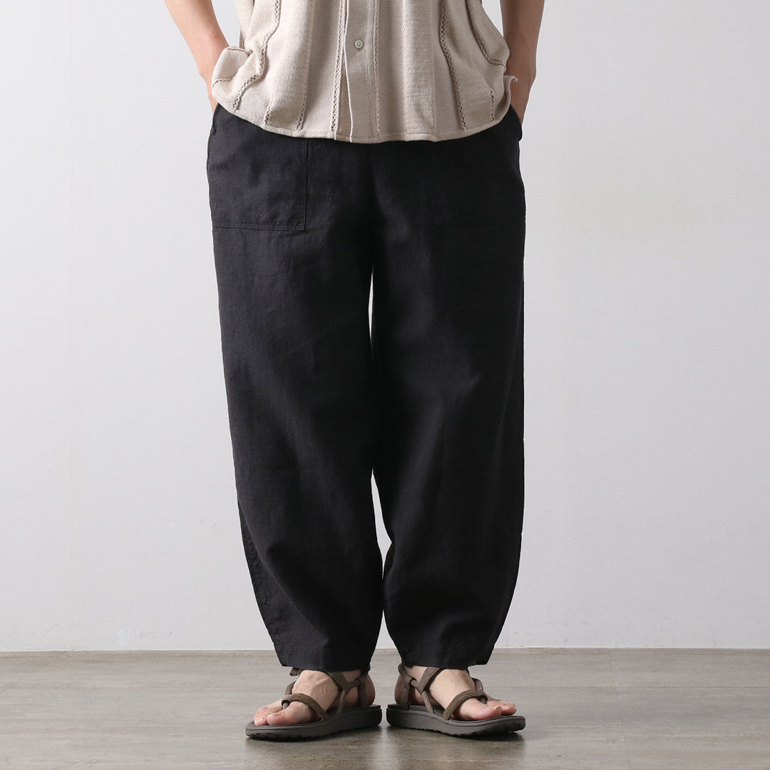KEMA DESIGNS / Linen Cotton Cloth Wide Tapered Easy Pants