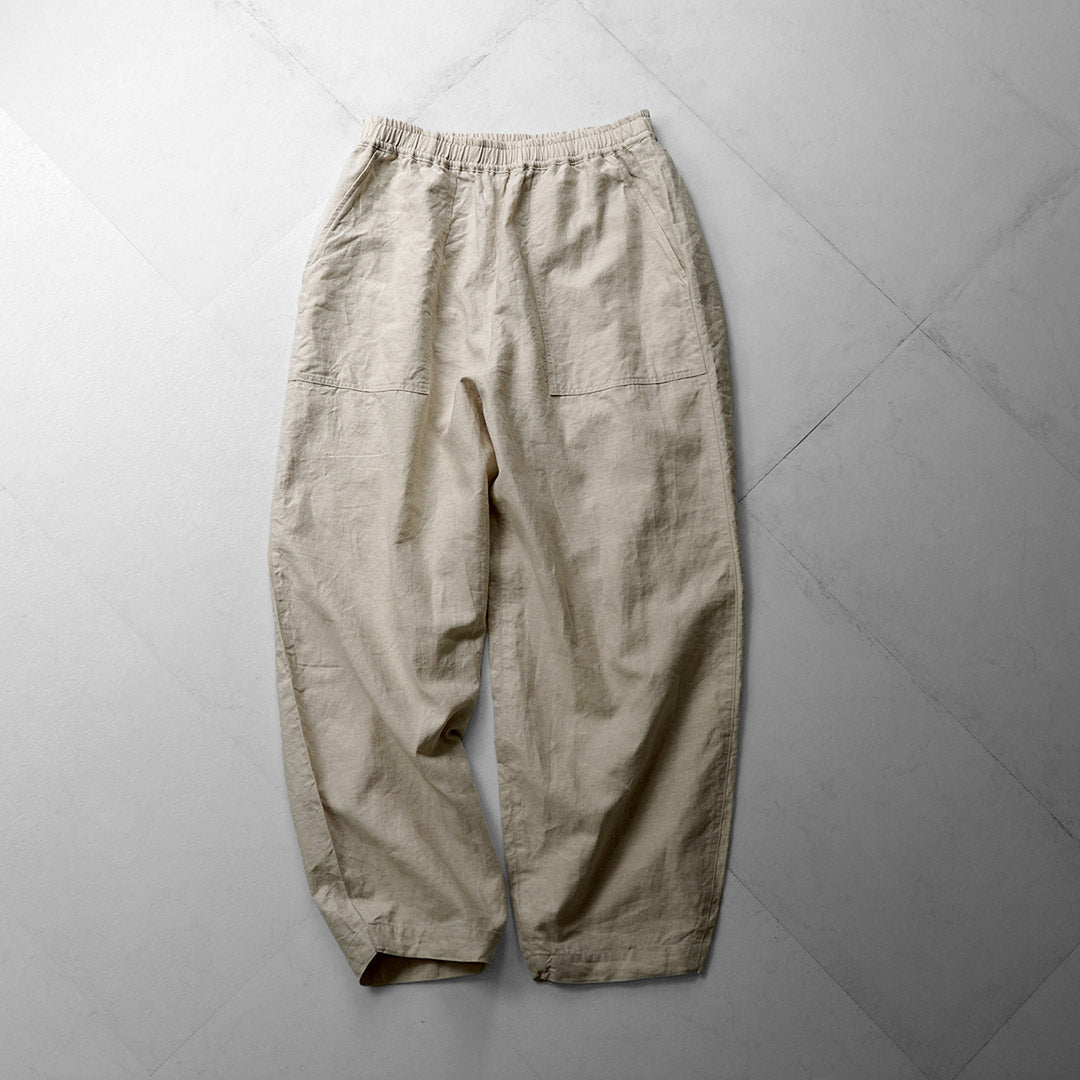 KEMA DESIGNS / Linen Cotton Cloth Wide Tapered Easy Pants