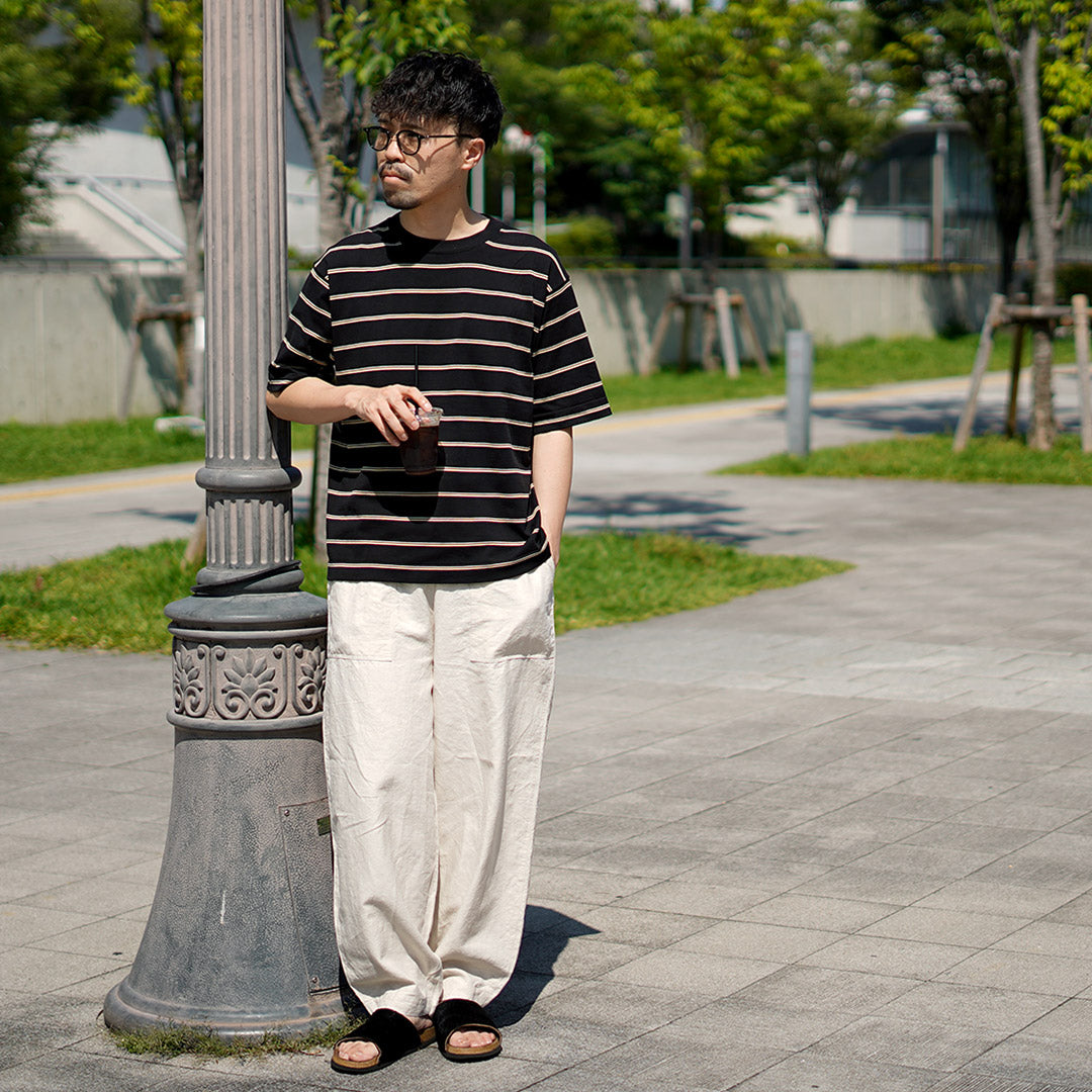 KEMA DESIGNS / Linen Cotton Cloth Wide Tapered Easy Pants