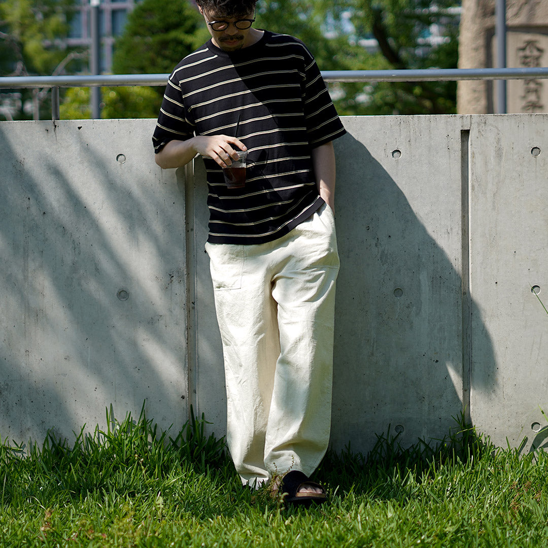 KEMA DESIGNS / Linen Cotton Cloth Wide Tapered Easy Pants