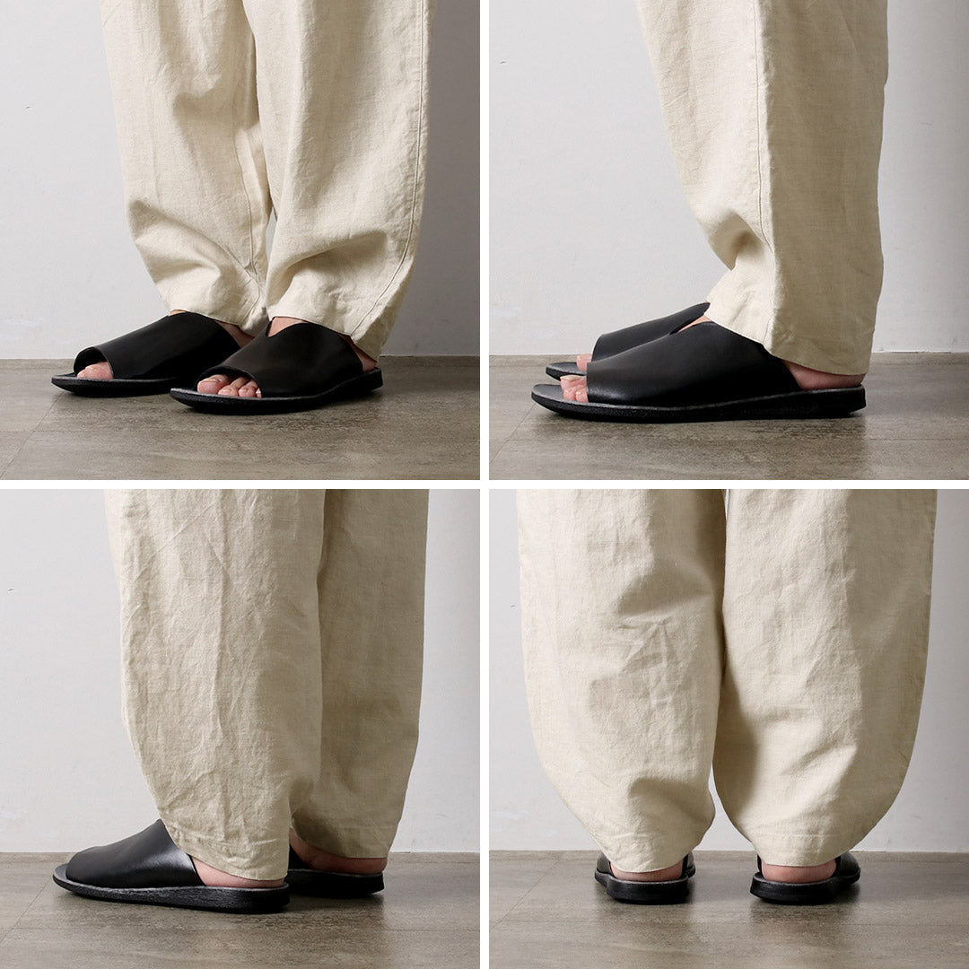 KEMA DESIGNS / Linen Cotton Cloth Wide Tapered Easy Pants