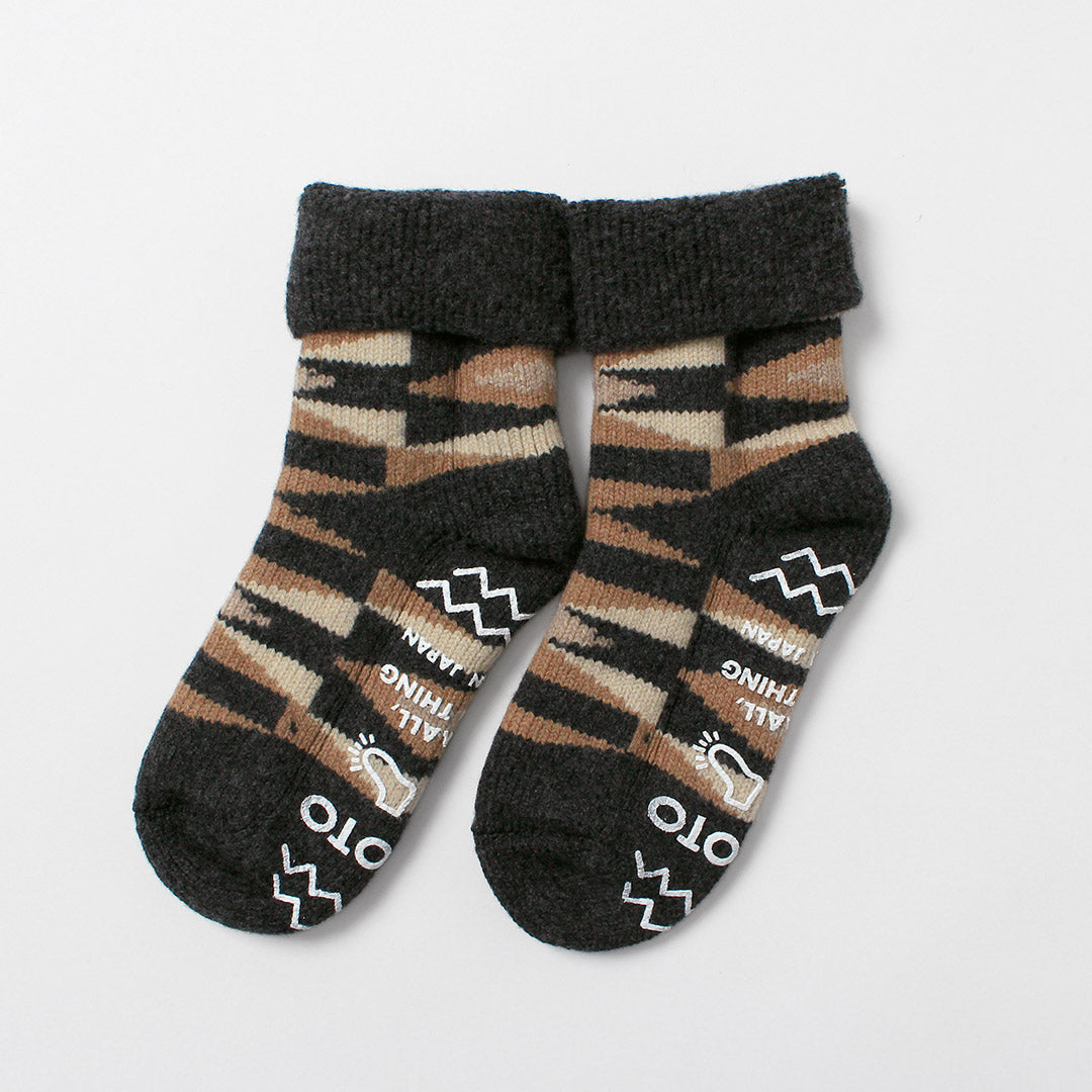 ROTOTO / Merino Lambswool Room Socks Native