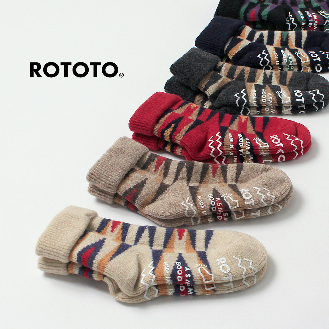 ROTOTO / Merino Lambswool Room Socks Native