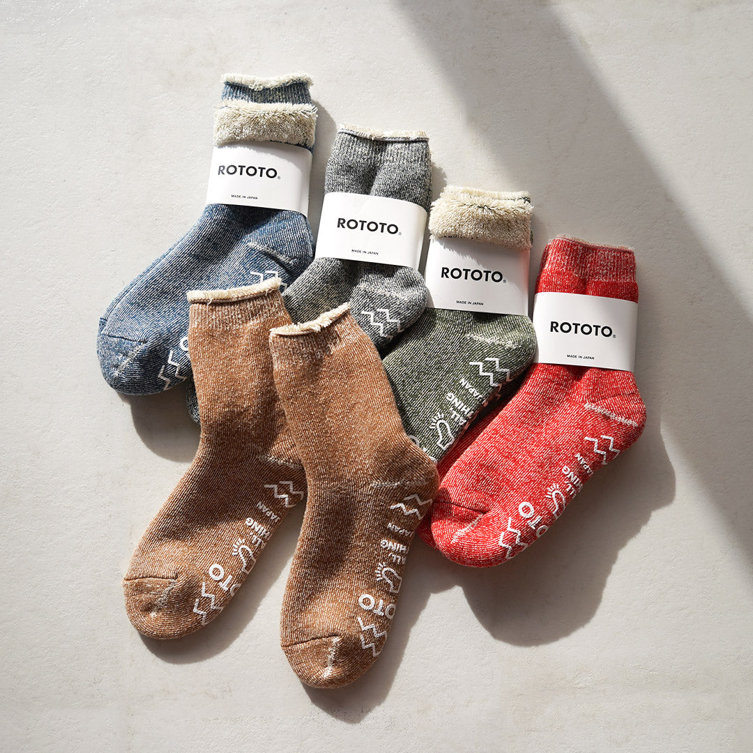 ROTOTO / 雙面房間襪子毛茸茸的