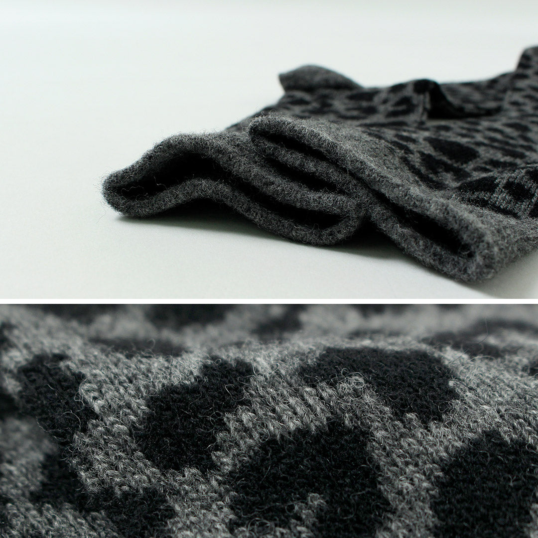 ROTOTO / 豹紋美利奴羊毛襪