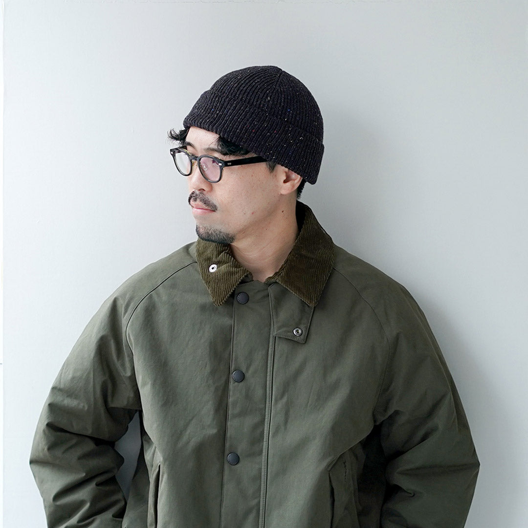 ROTOTO / 棉結羊毛無縫毛線帽