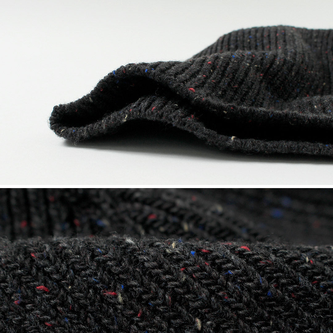 ROTOTO / 棉結羊毛無縫毛線帽