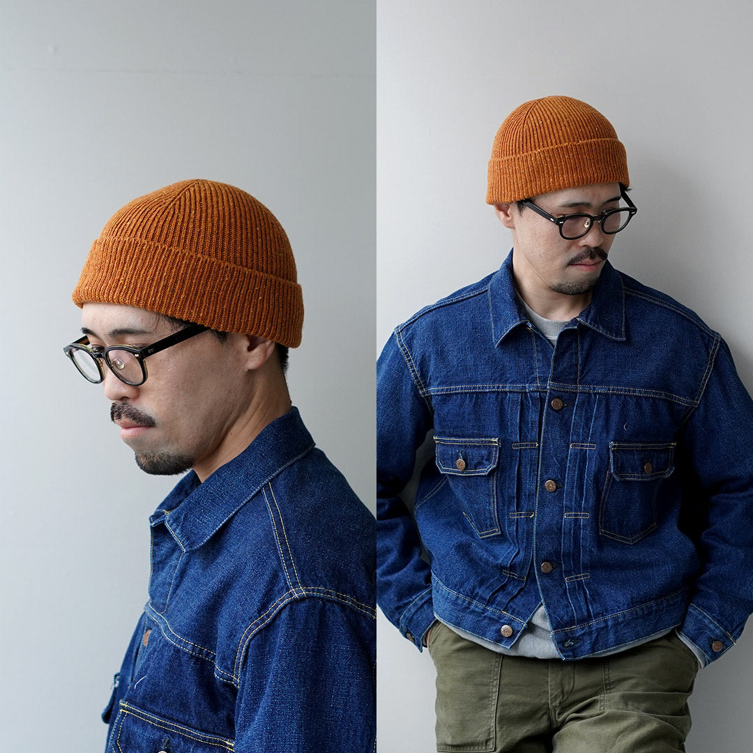 ROTOTO / 棉結羊毛無縫毛線帽