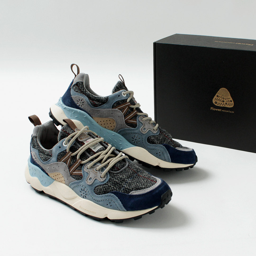 FLOWER MOUNTAIN / Yamano 3 Harris Tweed and Pig Suede Sneakers