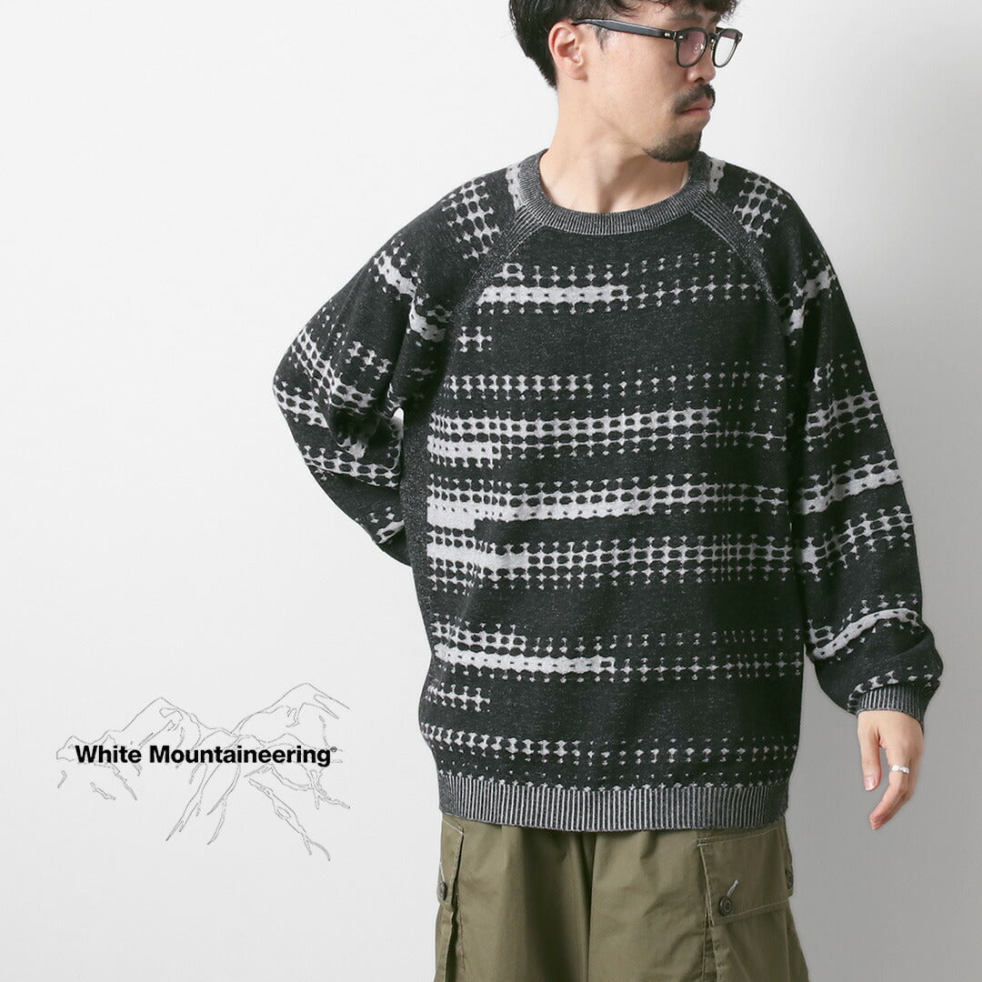 WHITE MOUNTAINEERING / Dot Stripe Raglan Sleeve Knit Pullover