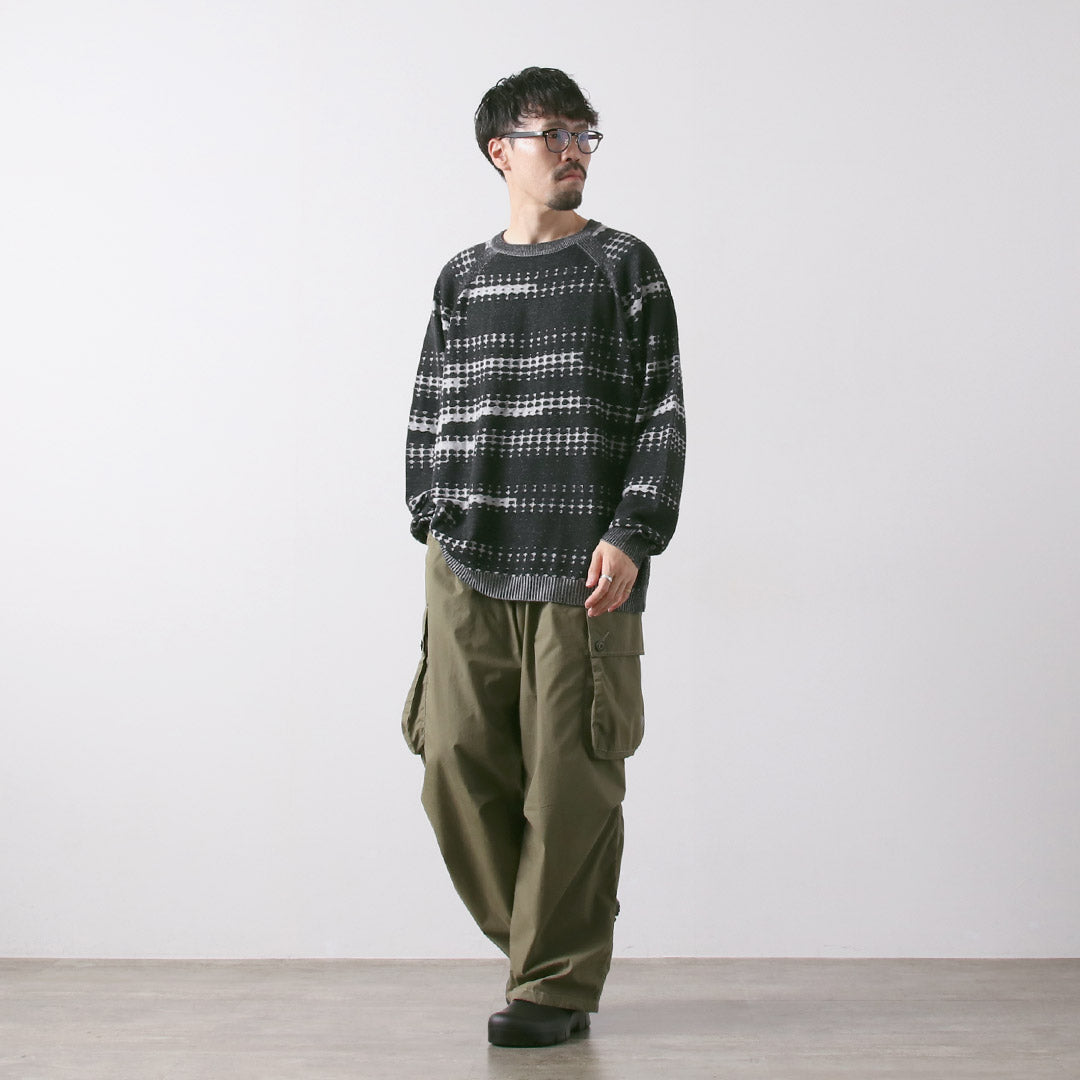 WHITE MOUNTAINEERING / Dot Stripe Raglan Sleeve Knit Pullover