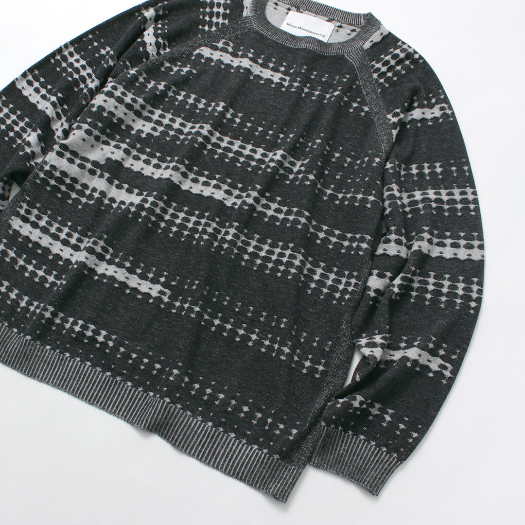 WHITE MOUNTAINEERING / Dot Stripe Raglan Sleeve Knit Pullover