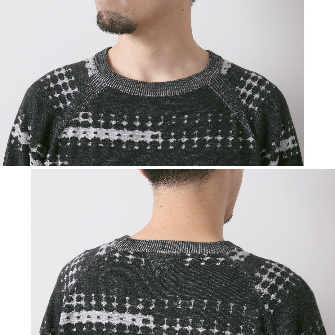 WHITE MOUNTAINEERING / Dot Stripe Raglan Sleeve Knit Pullover
