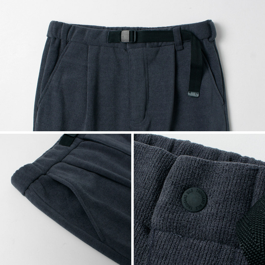 THOUSAND MILE / 針織抓絨腰帶長褲