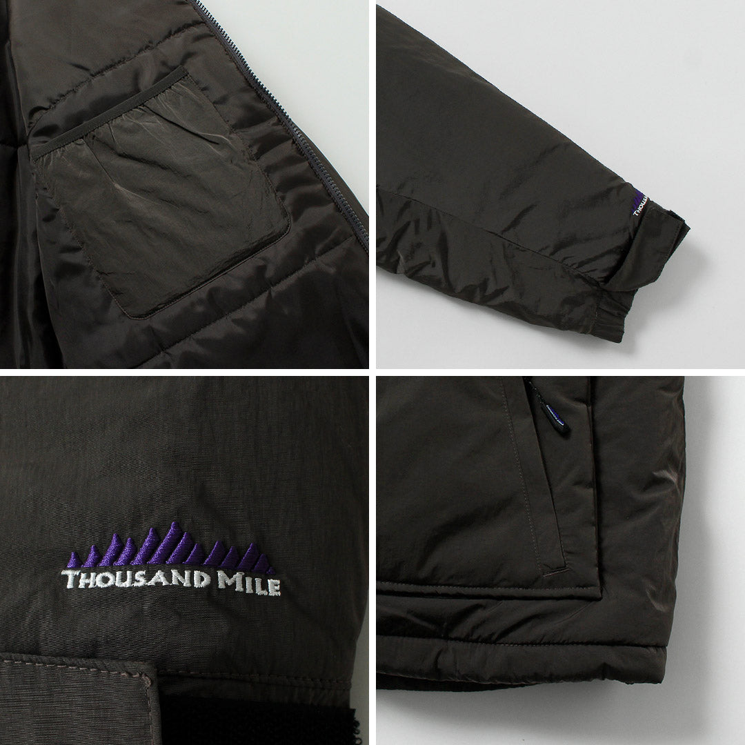 THOUSAND MILE / 立領襯墊夾克影子尼龍