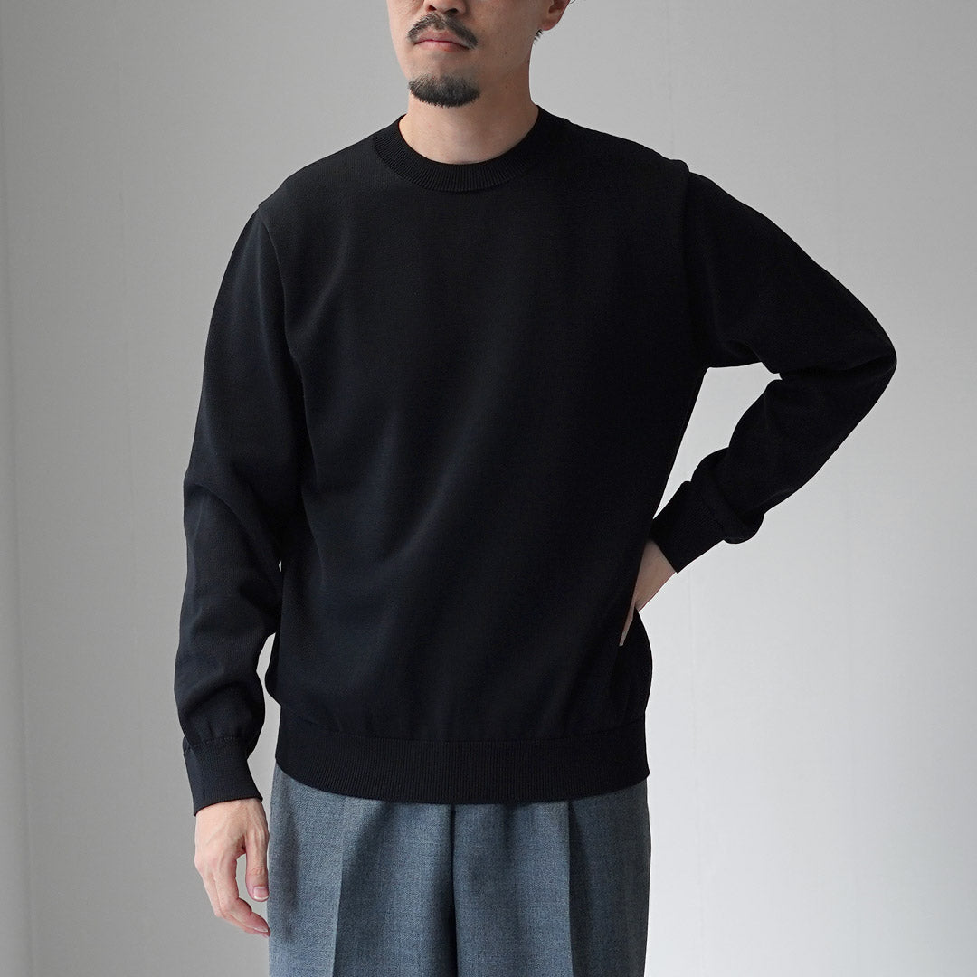 YONETOMI NEW BASIC / Rigid Sea Island Cotton Knit Pullover
