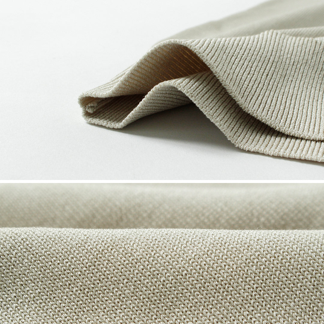 YONETOMI NEW BASIC / Crew Neck Silk Knit Pullover