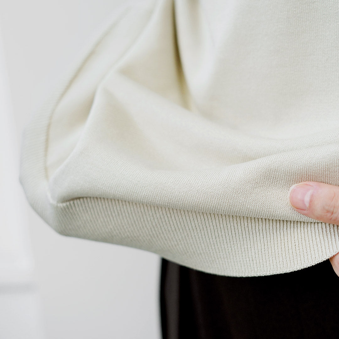 YONETOMI NEW BASIC / Crew Neck Silk Knit Pullover