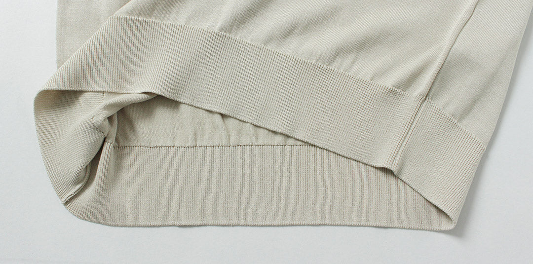 YONETOMI NEW BASIC / Crew Neck Silk Knit Pullover