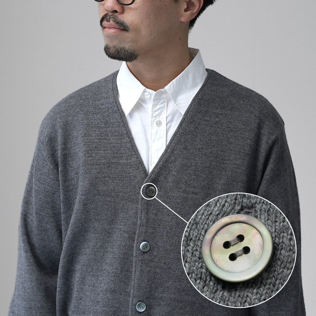 YONETOMI NEW BASIC / 美国羊毛&棉针织开衫