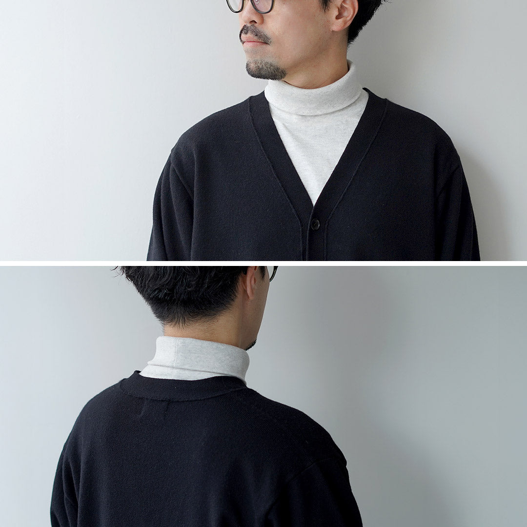 YONETOMI NEW BASIC / 硬質羊絨成衣染色針織開衫