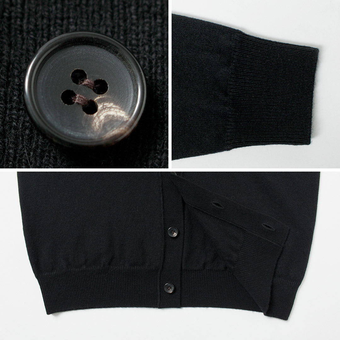 YONETOMI NEW BASIC / 硬質羊絨成衣染色針織開衫