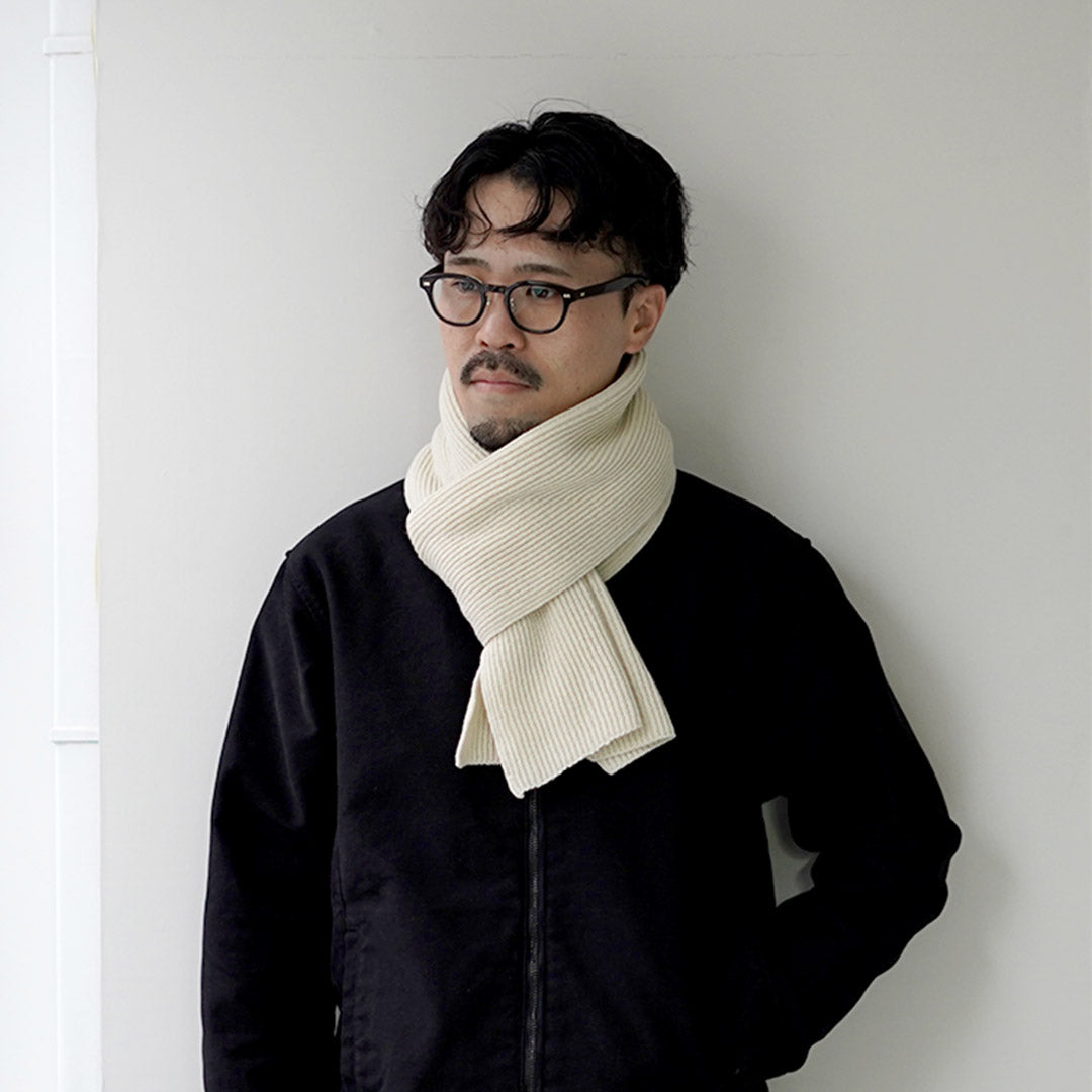 YONETOMI NEW BASIC / 硬质羊绒围巾