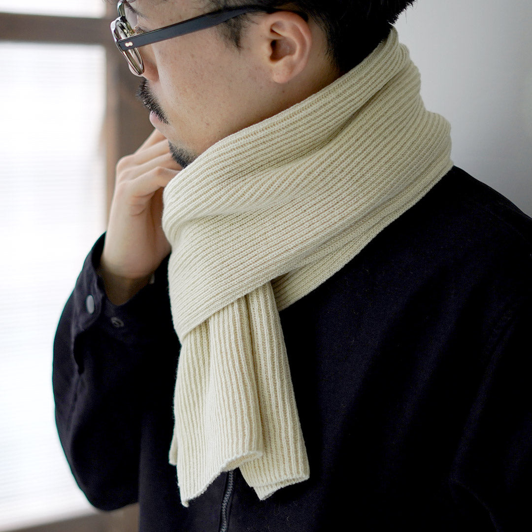 YONETOMI NEW BASIC / 硬质羊绒围巾