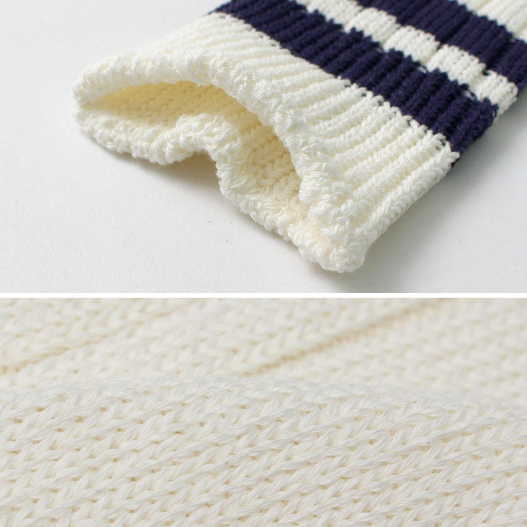 DECKA QUALITY SOCKS / Japanese Paper x Organic Cotton Ribbed Line Socks