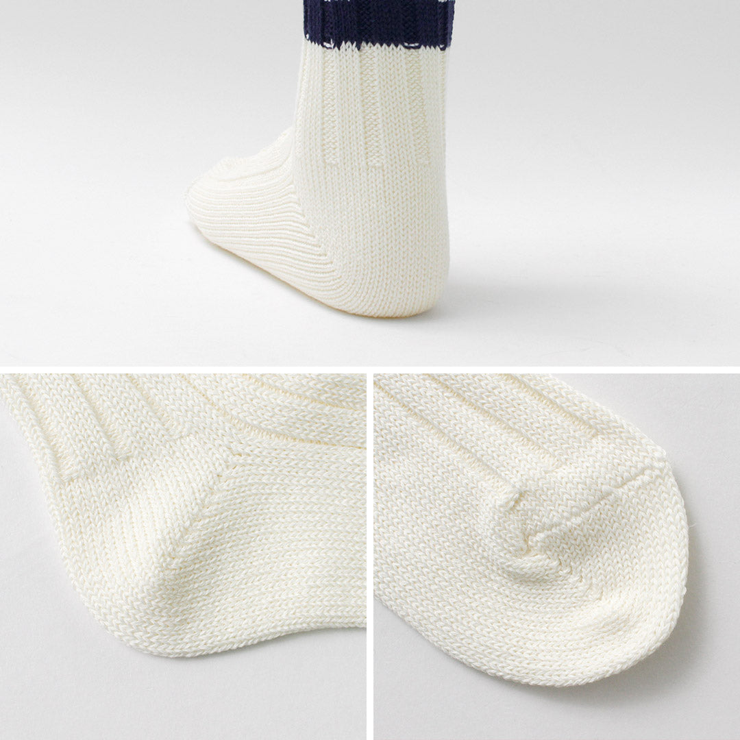 DECKA QUALITY SOCKS / Japanese Paper x Organic Cotton Ribbed Line Socks