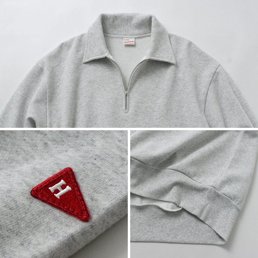 HEALTHKNIT / Colored Half Zip Classic Sweatshirt
