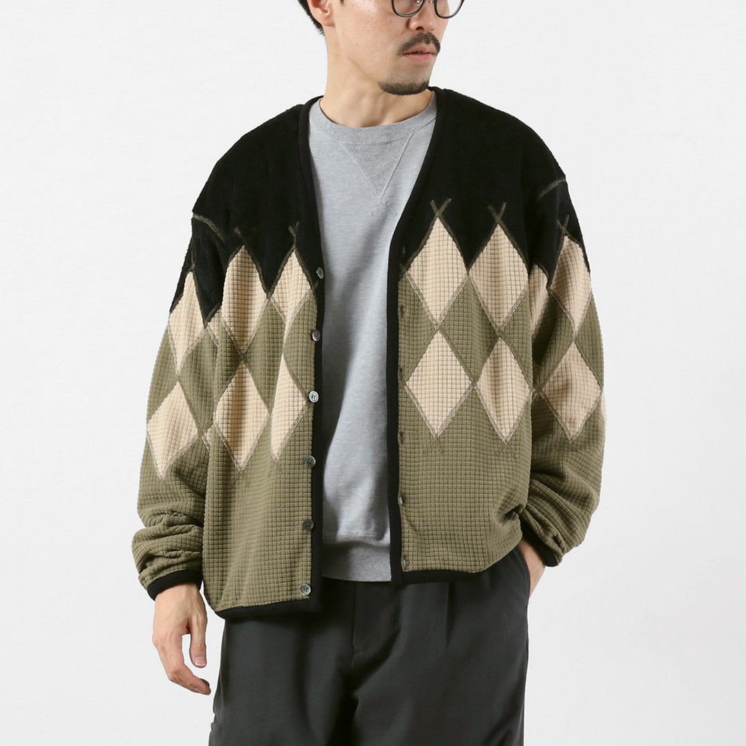 BURLAP OUTFITTER / Argyle Fleece Cardigan