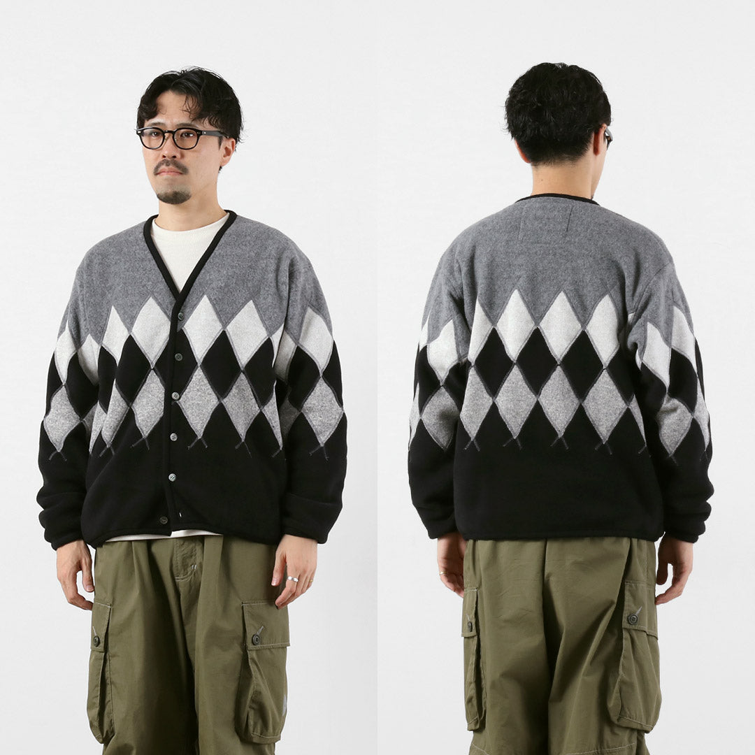 BURLAP OUTFITTER / Argyle Fleece Cardigan