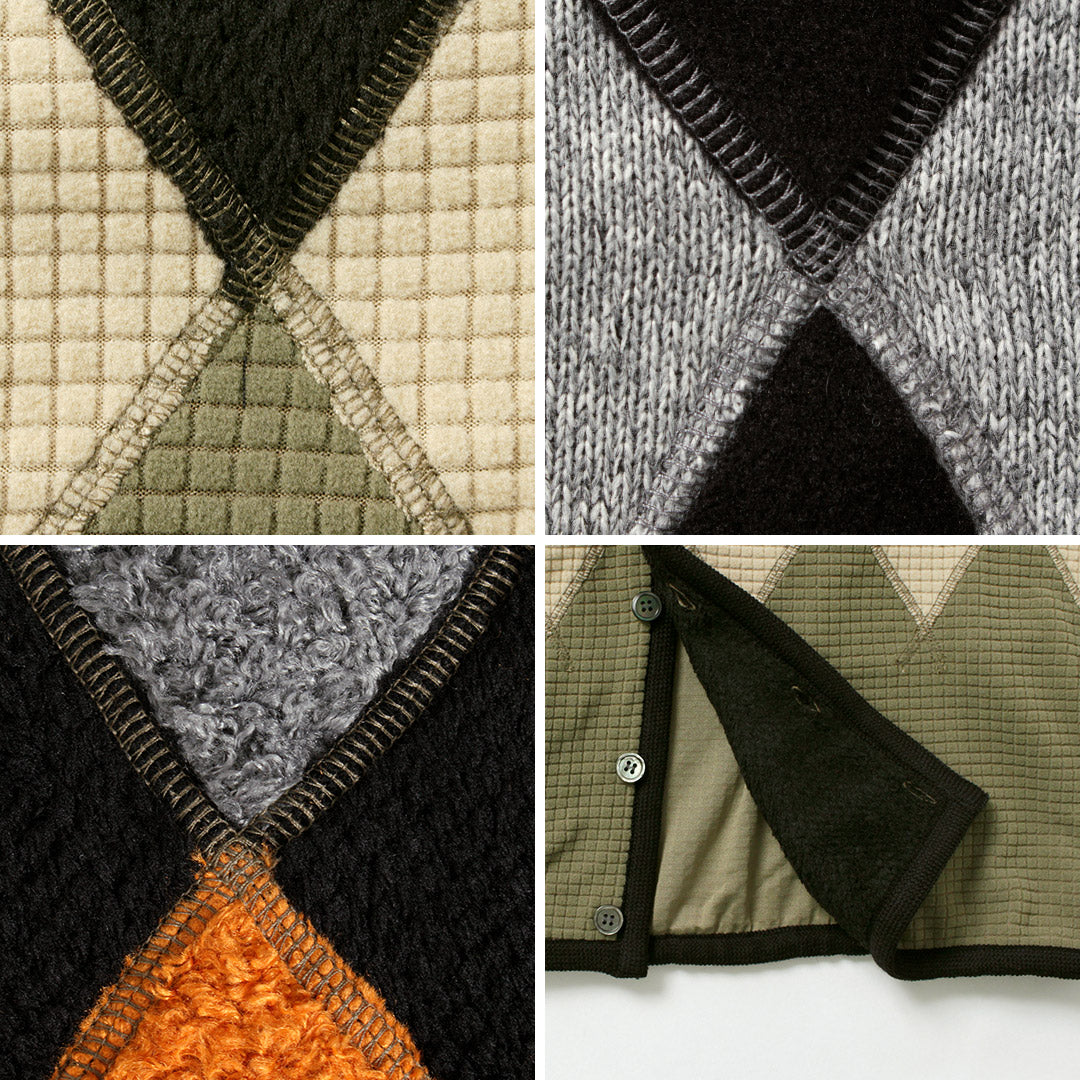 BURLAP OUTFITTER / Argyle Fleece Cardigan