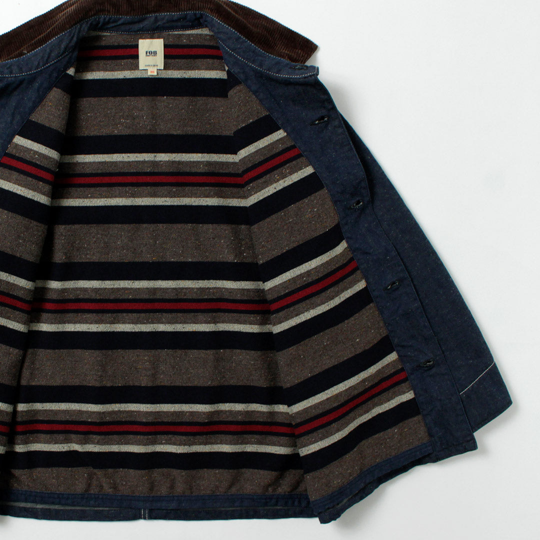 FOB FACTORY / F2456 Veste de chorale en jean avec doublure couverture