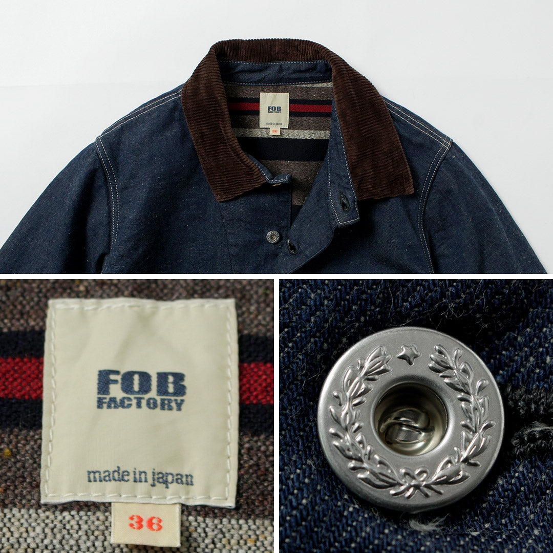 FOB FACTORY / F2456 Veste de chorale en jean avec doublure couverture