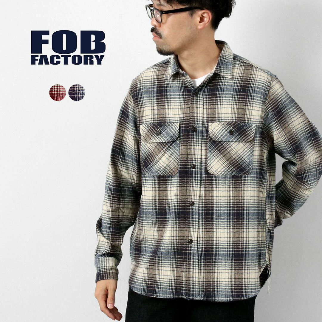 FOB FACTORY / F3510 Heavy Flannel Work Shirt