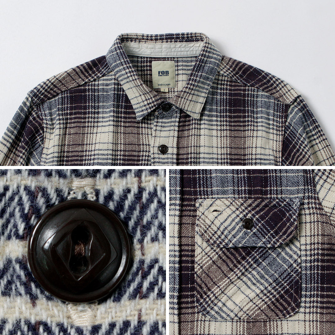 FOB FACTORY / F3510 Heavy Flannel Work Shirt