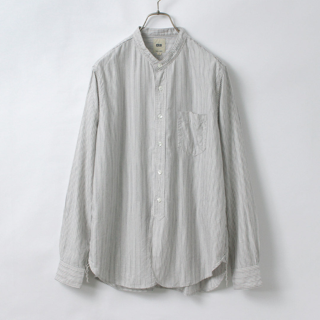 FOB FACTORY / F3511 Band Collar Shirt