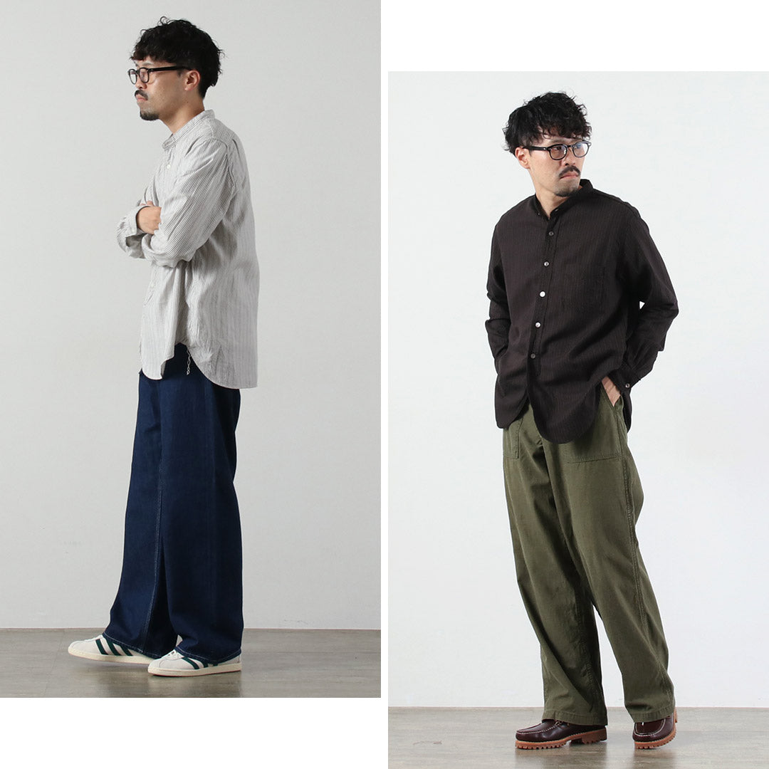 FOB FACTORY / F3511 Band Collar Shirt