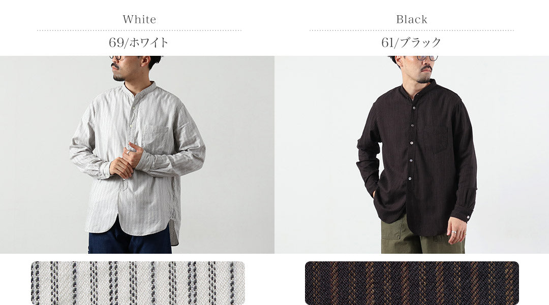 FOB FACTORY / F3511 Band Collar Shirt