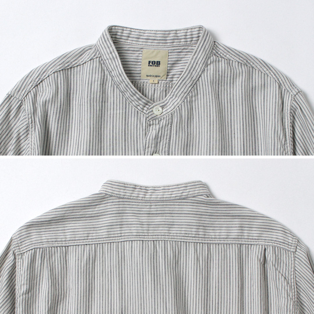 FOB FACTORY / F3511 Band Collar Shirt